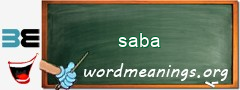 WordMeaning blackboard for saba